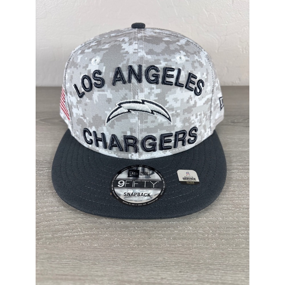 New Era Mens Los Angeles Chargers 9FIFTY Snapback Hat Salute to Service Camo